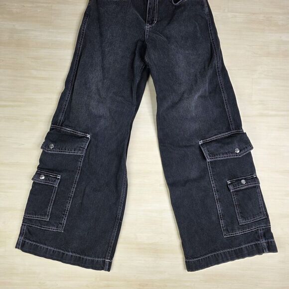 Urban Outfitters BDG Y2K Ankle Cargo Wide Leg Denim‎ Jeans Pants Size 26 - Picture 4 of 10